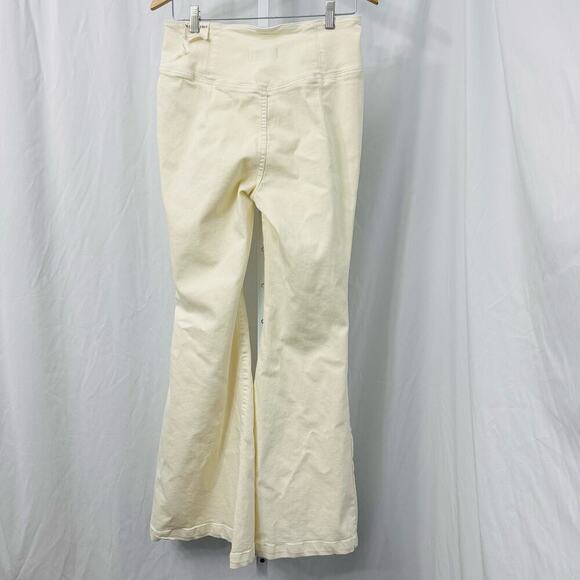 Free People Venice Beach Flare Pants Worn White Size 29x32 - Picture 3 of 14